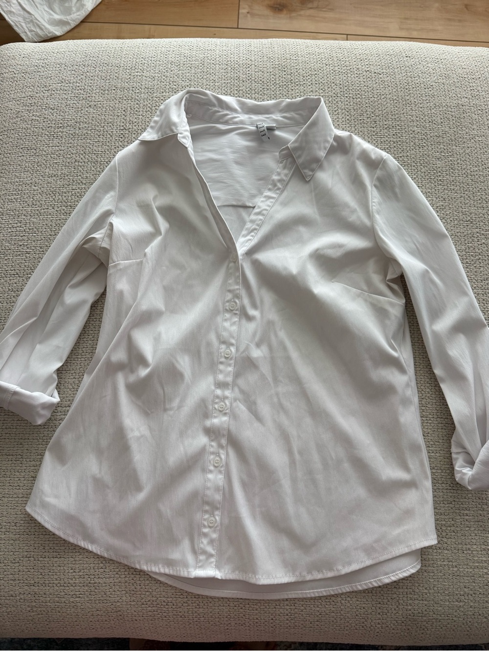 Classic White Button-Front Shirt
